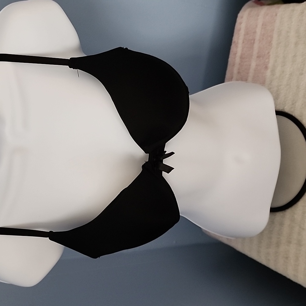 Pushup black underwire bra